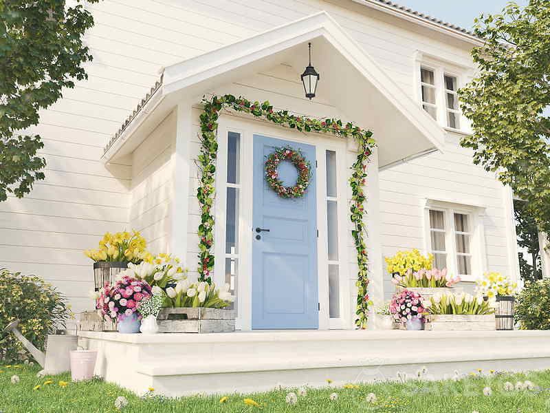 Couronne de Pâques - décoration de l'entrée de la maison