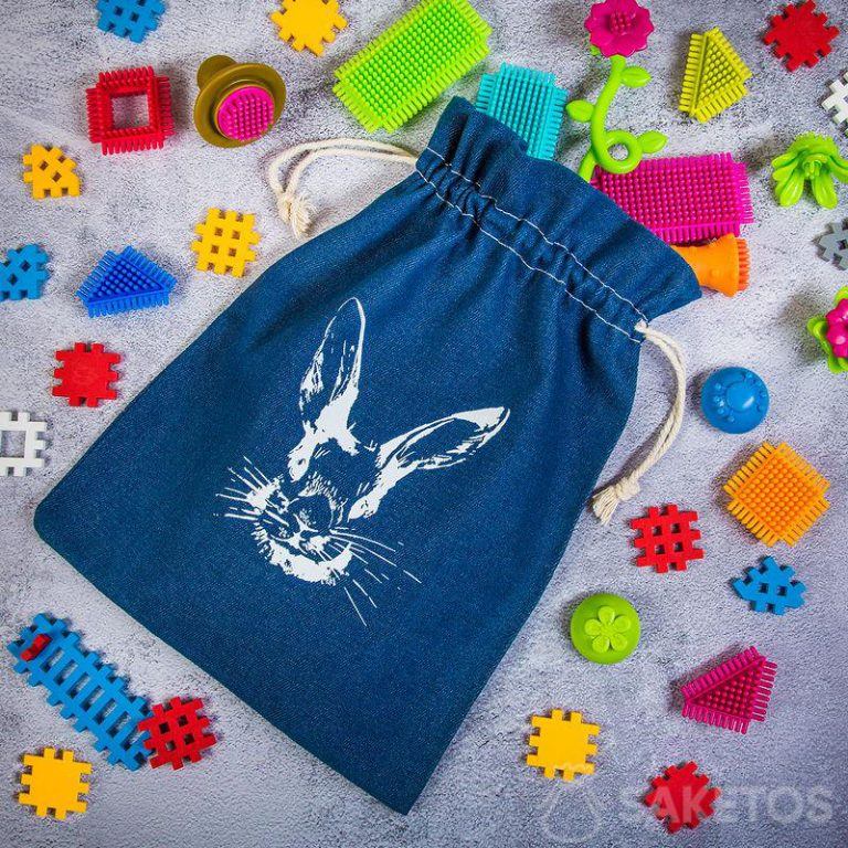 Sac à jouets en jean
