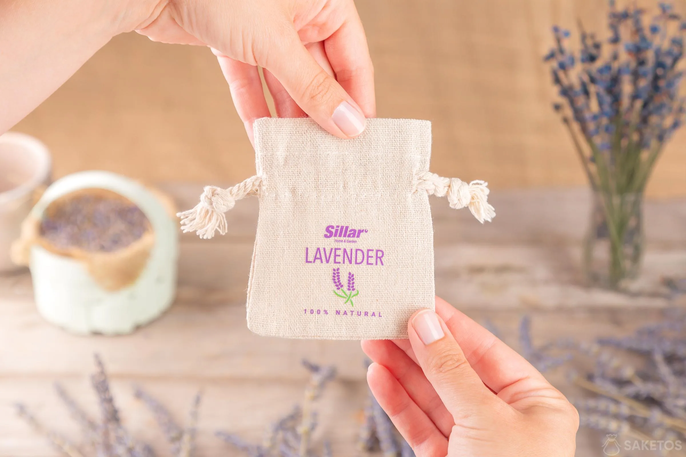 Sac en lin imprimé avec le logo de l'entreprise
