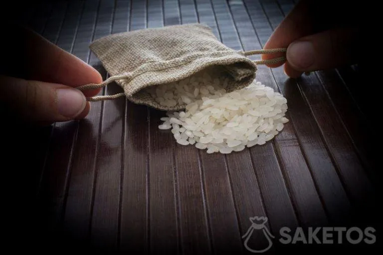 sac de jute avec du riz