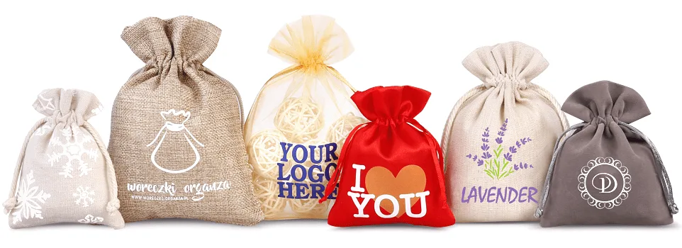 Sachets en tissu avec logo - parfaits pour les entreprises