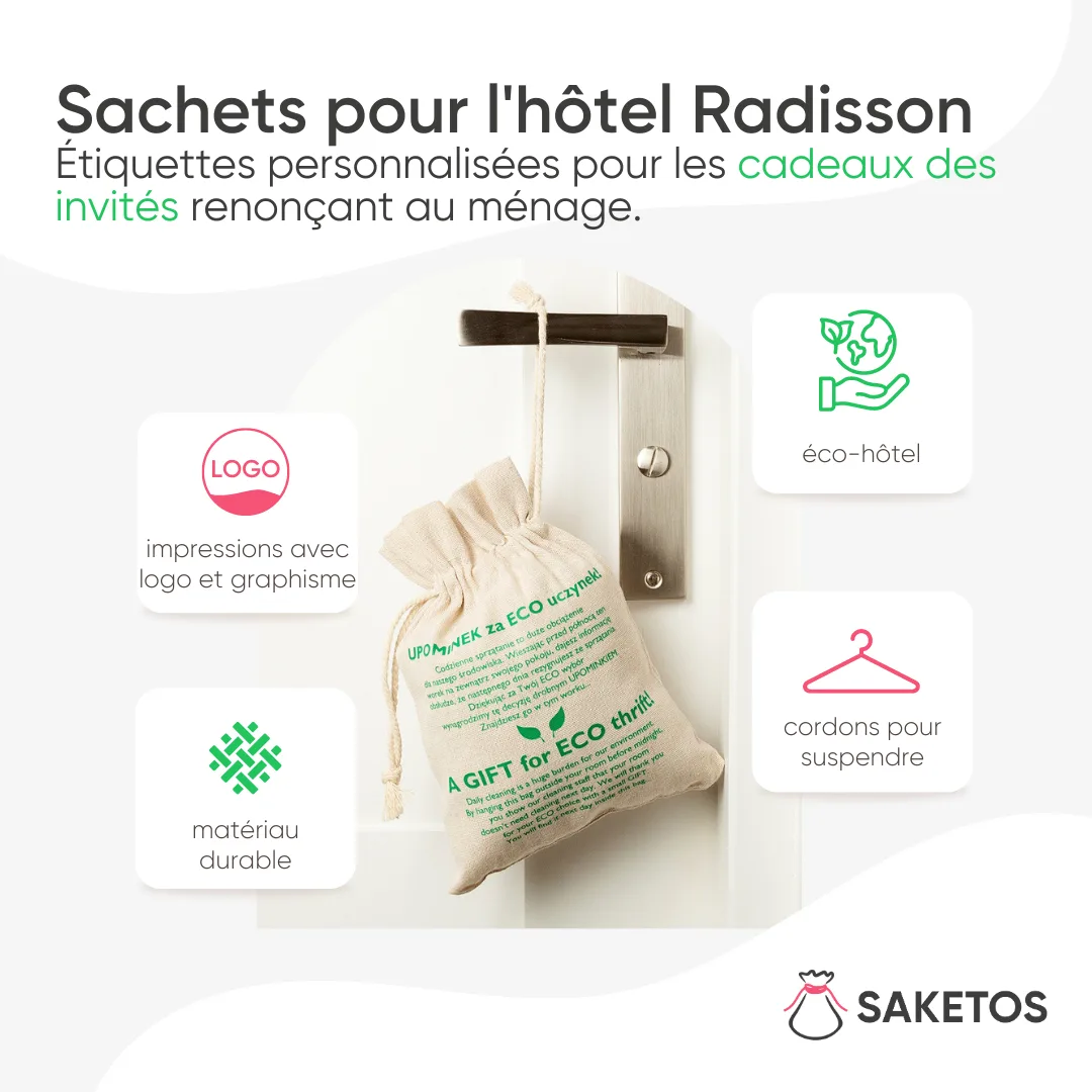 Sac en tissu pour cadeaux aux invités
