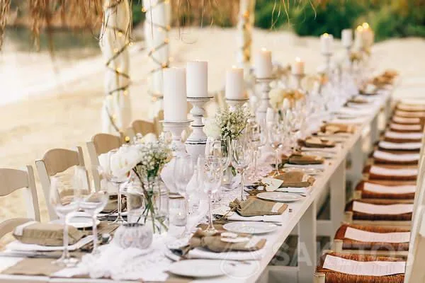 Décorations de mariage en jute