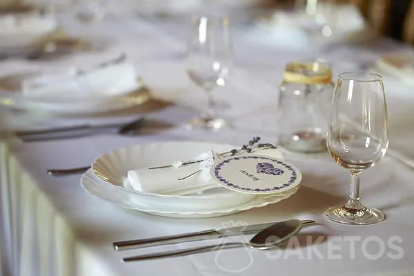 Vignettes de mariage - décorations lavande
