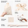 Cordon résistant et détails - sachets en coton éco