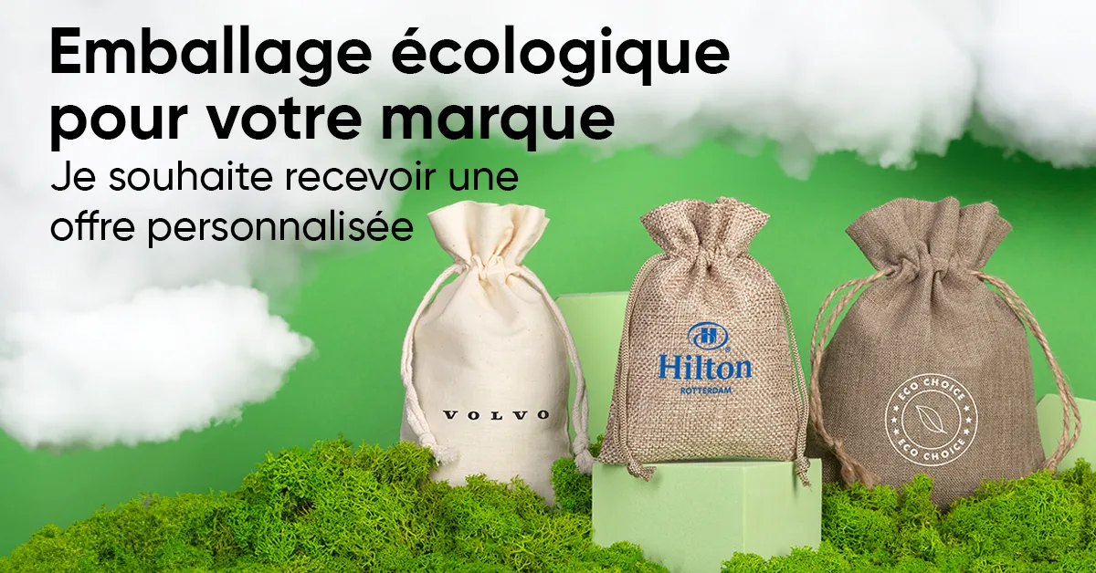 Commandez des emballages réutilisables et écologiques avec le logo de votre entreprise

