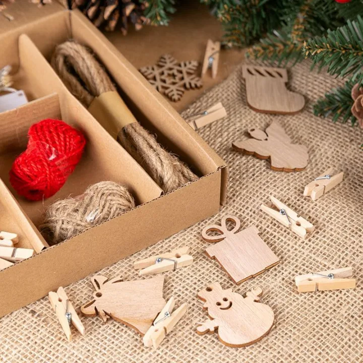 Accessoires pour calendriers de l'Avent - étiquettes, pinces, autocollants avec les numéros 1-24