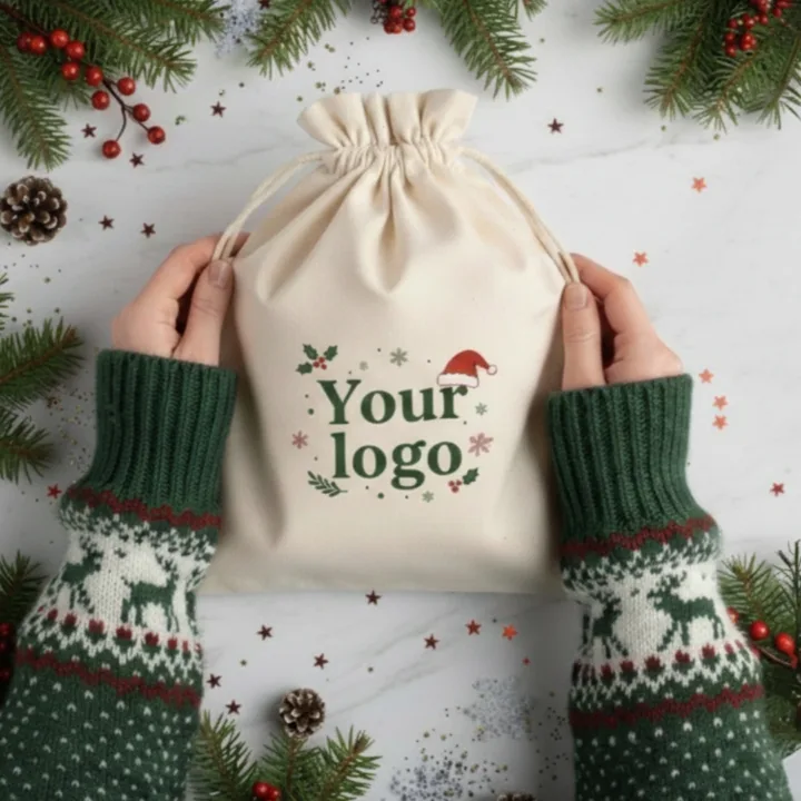 Pochettes de Noël avec logo