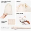 Coton écologique de haute qualité - sachets en coton