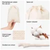Détails de fabrication et grammage - sachets en coton éco