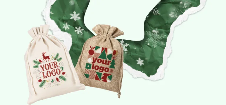 Pochettes de Noël avec logo d'entreprise