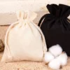 Pochettes en coton pour emballage cadeau - solution polyvalente pour cosmétiques et accessoires