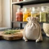 Sachet en lin pour le rangement d’herbes séchées